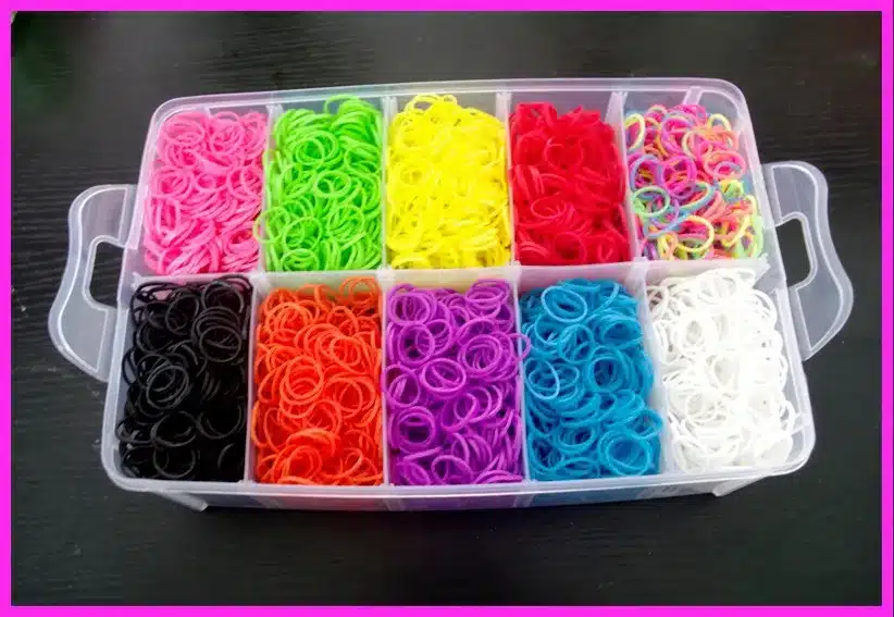 Let's Make 18000pcs High Quality Rubber Fun Loom Bands Kit Kids DIY Gum Bracelets 3 Layer PVC BOX Family Loom Kit Set 28