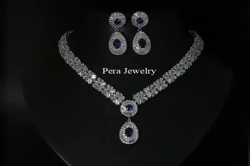 Pera CZ Classic Cubic Zirconia Gold Color Nigerian Wedding African Costume Big Statement Jewelry Set With Red Crystal Stone J060 24