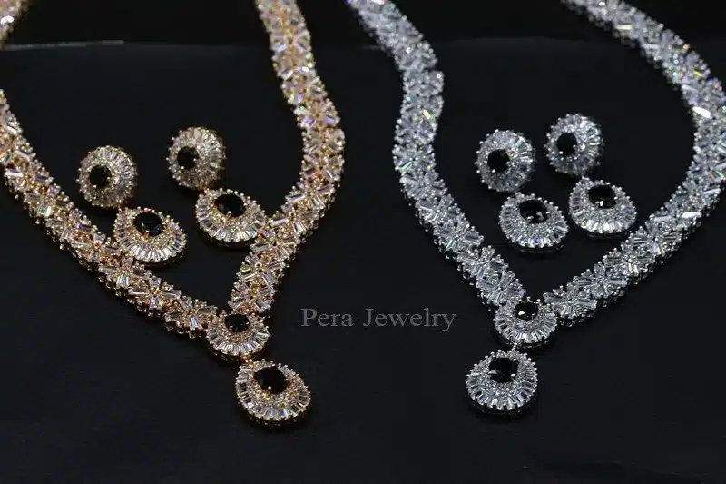 Pera CZ Classic Cubic Zirconia Gold Color Nigerian Wedding African Costume Big Statement Jewelry Set With Red Crystal Stone J060 27