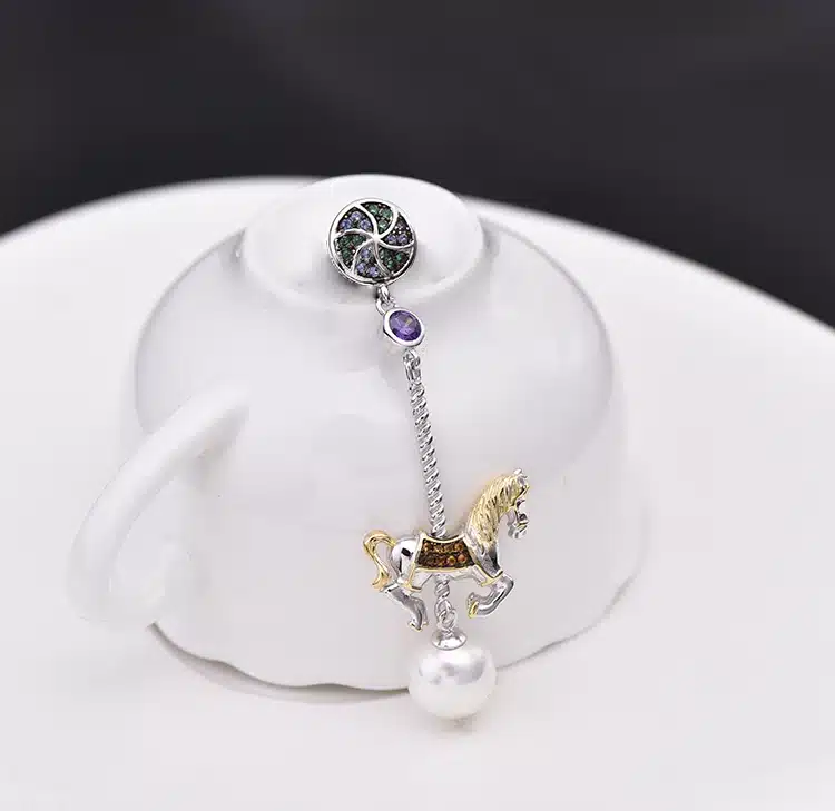 Designer 925 Sterling Silver Cubic Zircon Party Trojan HorseEarrings Party Bijoux Bridal Brincos Jewelry 10