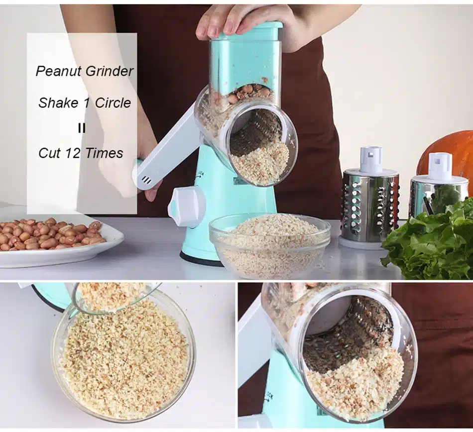 Round Mandoline Slicer Vegetable Cutter Manual Potato Julienne Carrot Slicer Cheese Grater Stainless Steel Blades Kitchen Tool 13
