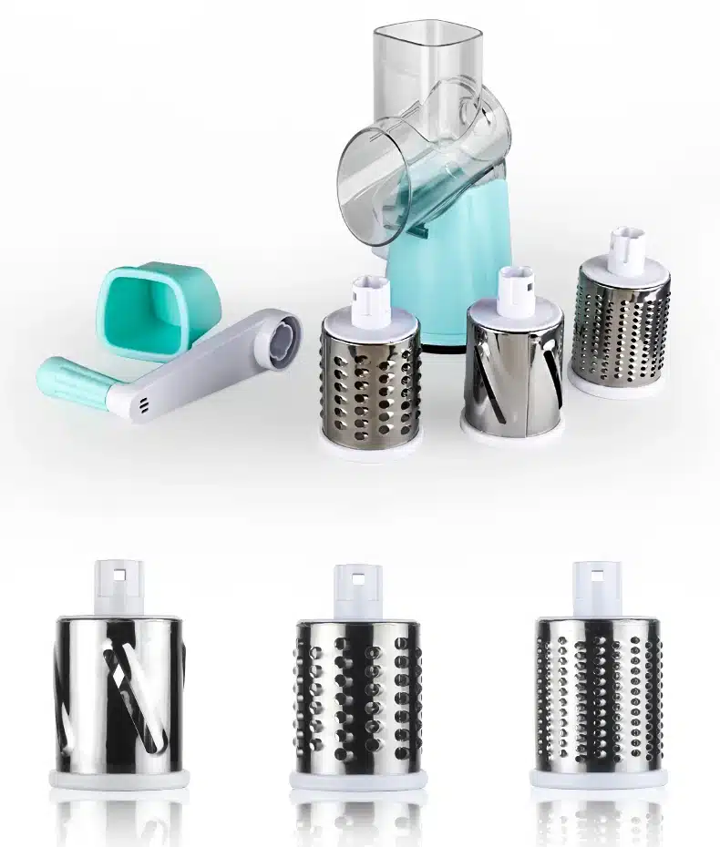 Round Mandoline Slicer Vegetable Cutter Manual Potato Julienne Carrot Slicer Cheese Grater Stainless Steel Blades Kitchen Tool 15