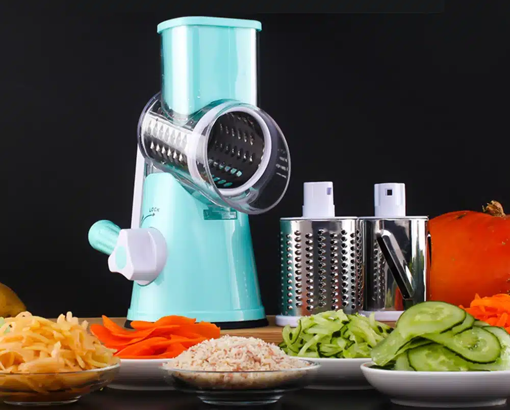 Round Mandoline Slicer Vegetable Cutter Manual Potato Julienne Carrot Slicer Cheese Grater Stainless Steel Blades Kitchen Tool 5