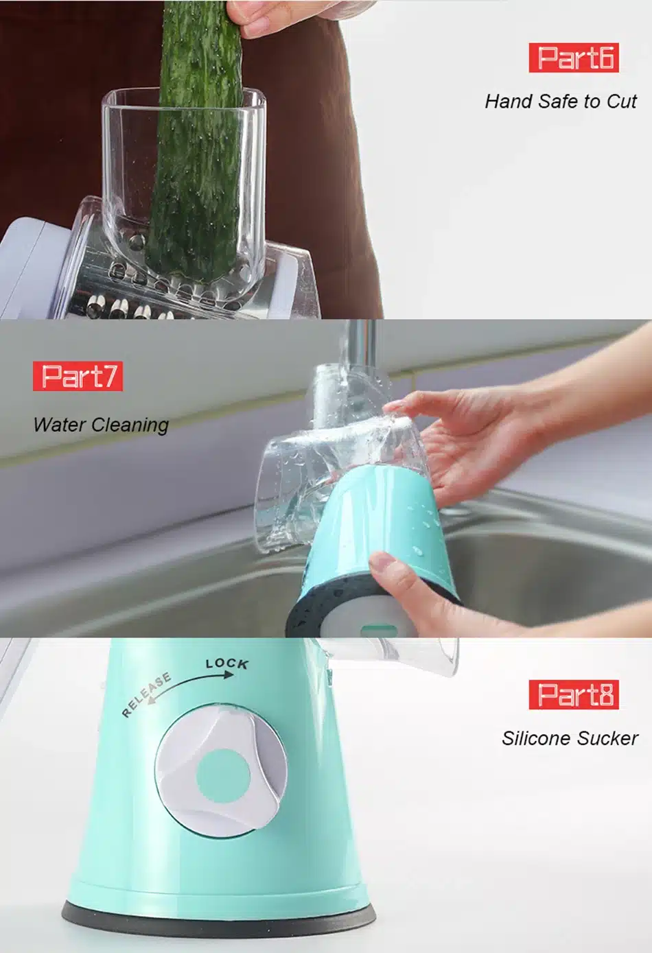 Round Mandoline Slicer Vegetable Cutter Manual Potato Julienne Carrot Slicer Cheese Grater Stainless Steel Blades Kitchen Tool 9