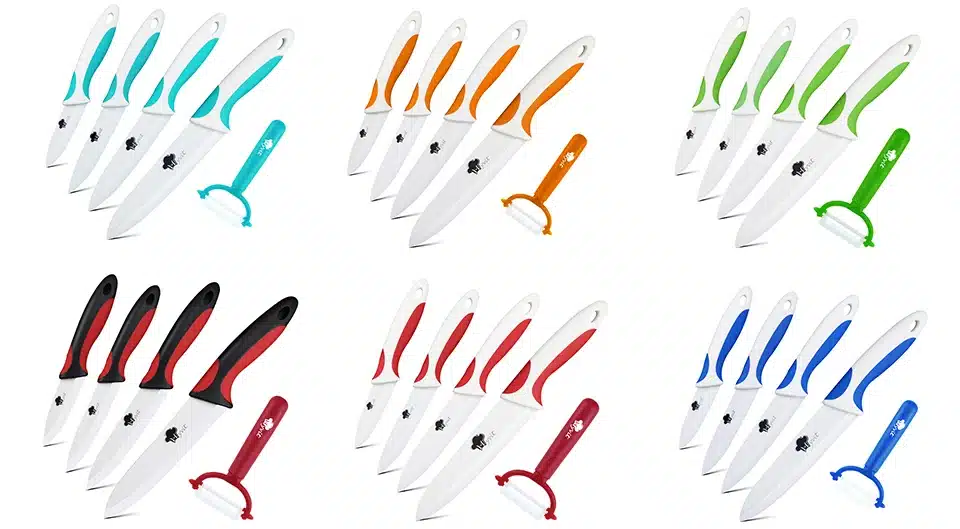 Kitchen Ceramic Knife Cooking set 3" 4" 5" 6" inch + peeler White Blade Paring Fruit Vege Knife Kitchen Knives 5