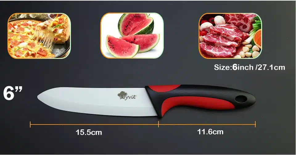 Kitchen Ceramic Knife Cooking set 3" 4" 5" 6" inch + peeler White Blade Paring Fruit Vege Knife Kitchen Knives 10
