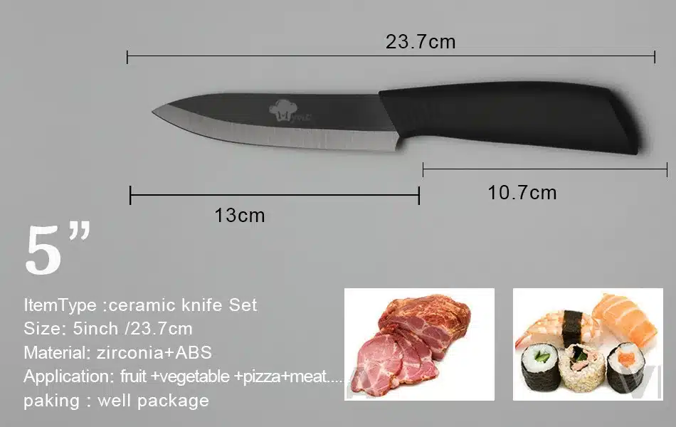 Kitchen Knives Cooking Set Ceramic Knife 3" 4" 5" 6" inch Zirconia Ceramic Black Blade Paring Fruit Vege Cooking Knife 9