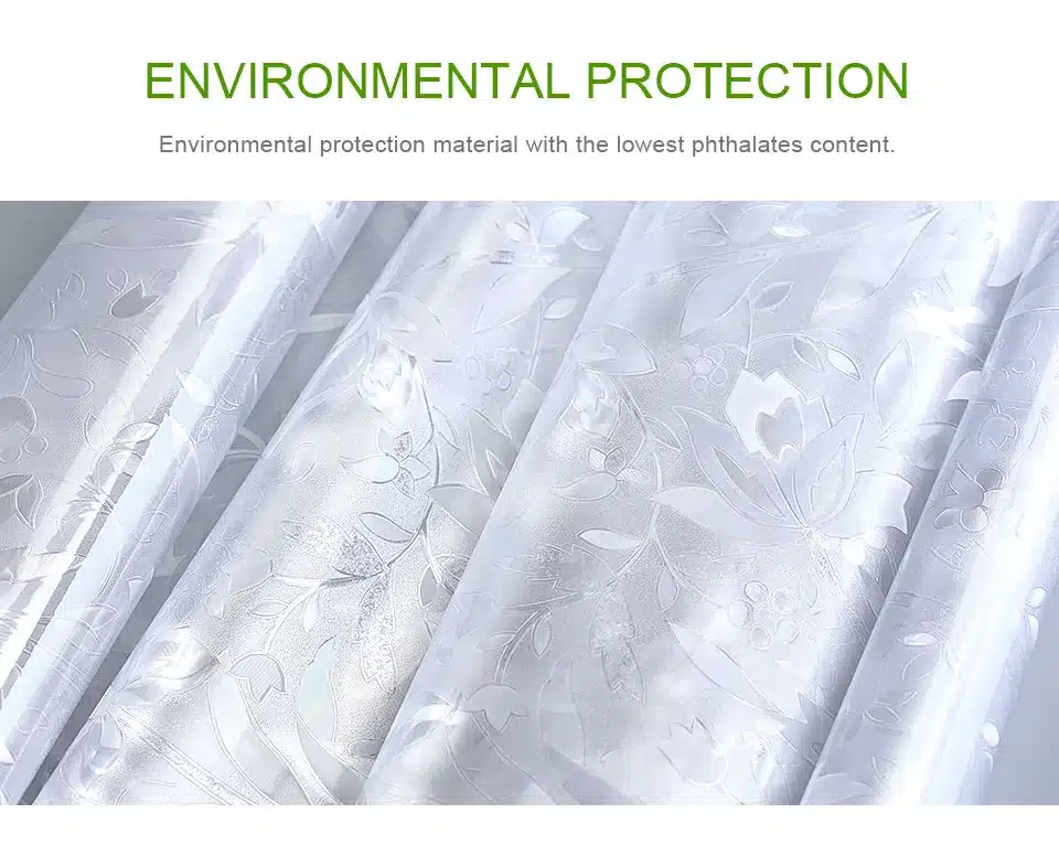 CottonColors Bedroom Bathroom PVC Window Privacy Films No-Glue 3D Static Flower Decoration Window Glass Sticker Size 60 x 200cm 11