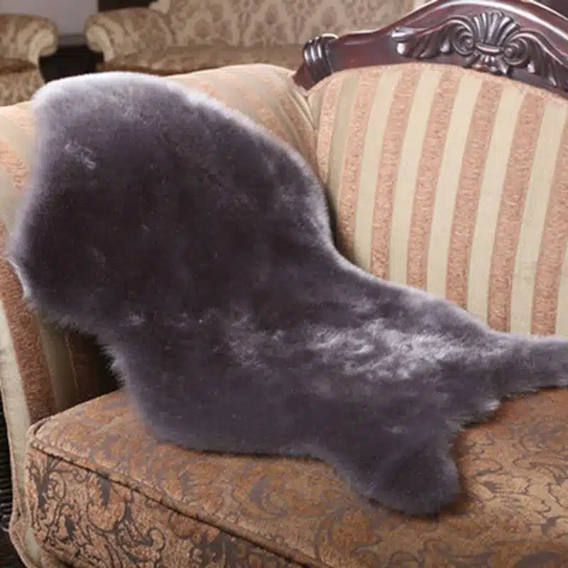 60x90cm Artificial Sheepskin Hairy Carpet for Living Room Bedroom Rugs Skin Fur Plain Fluffy Area Rugs Washable Bedroom Faux Mat 7