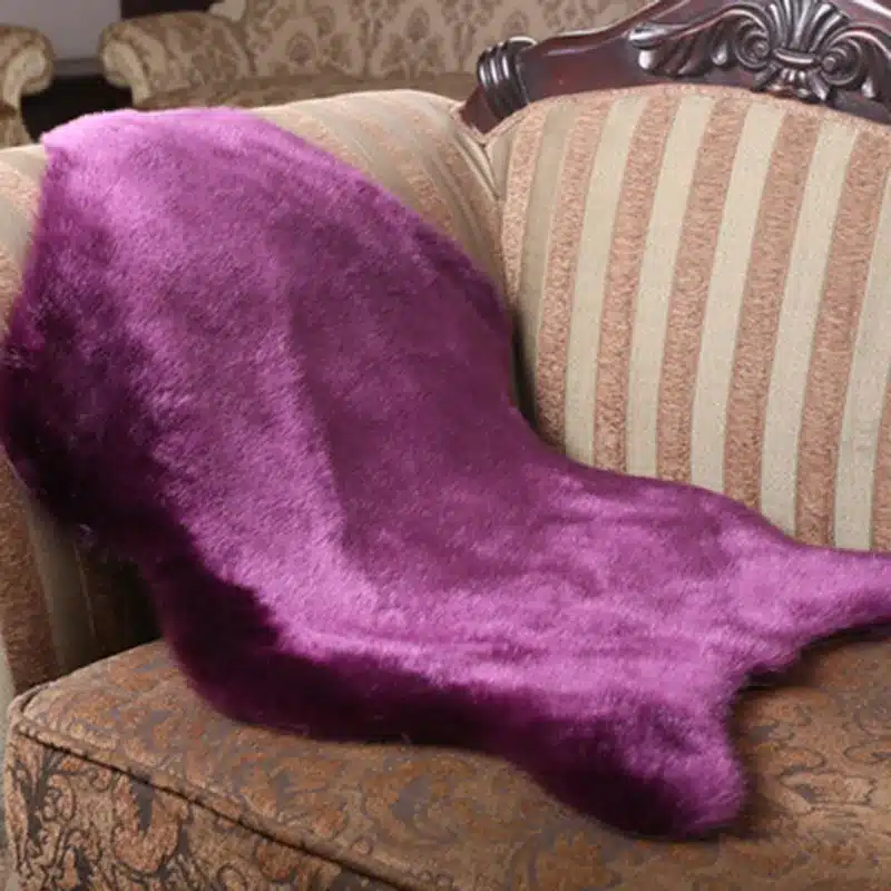 60x90cm Artificial Sheepskin Hairy Carpet for Living Room Bedroom Rugs Skin Fur Plain Fluffy Area Rugs Washable Bedroom Faux Mat 8
