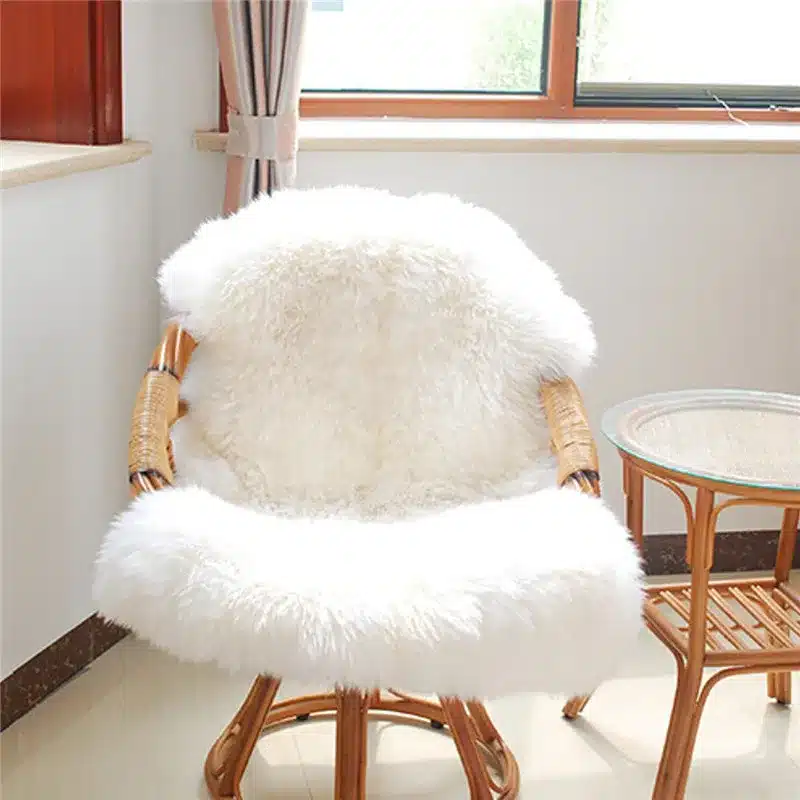 60x90cm Artificial Sheepskin Hairy Carpet for Living Room Bedroom Rugs Skin Fur Plain Fluffy Area Rugs Washable Bedroom Faux Mat 10