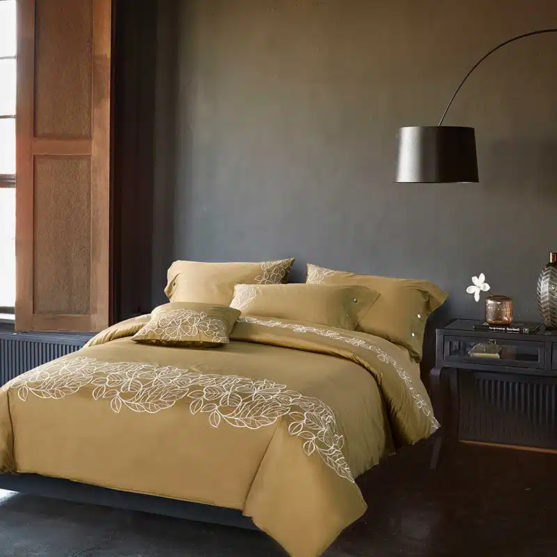 Luxury Tribute Silk Cotton Embroidery Luxury Bedding set Noble Palace Royal Bed set King Queen Size Duvet cover Bedsheet set 15