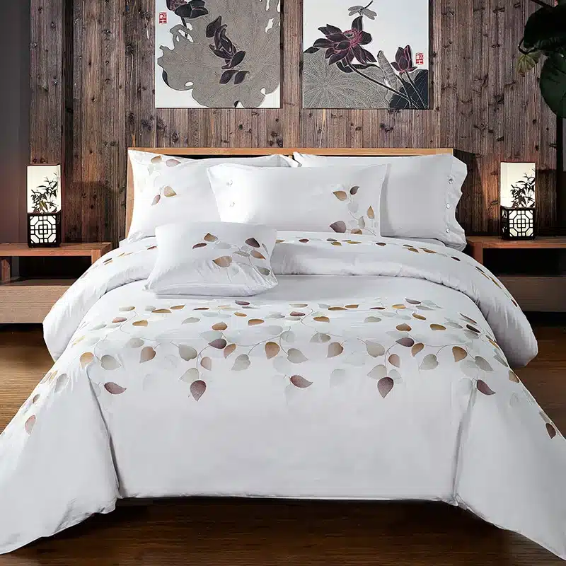 Luxury Tribute Silk Cotton Embroidery Luxury Bedding set Noble Palace Royal Bed set King Queen Size Duvet cover Bedsheet set 26