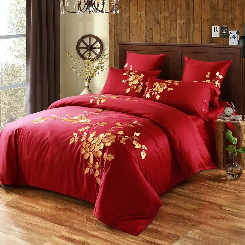 Luxury Tribute Silk Cotton Embroidery Luxury Bedding set Noble Palace Royal Bed set King Queen Size Duvet cover Bedsheet set 31