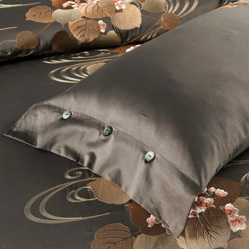 Luxury Tribute Silk Cotton Embroidery Luxury Bedding set Noble Palace Royal Bed set King Queen Size Duvet cover Bedsheet set 60