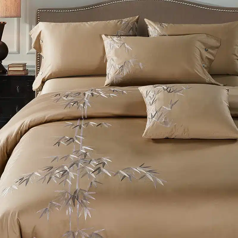 Luxury Tribute Silk Cotton Embroidery Luxury Bedding set Noble Palace Royal Bed set King Queen Size Duvet cover Bedsheet set 64