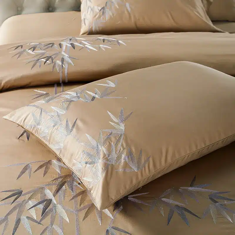 Luxury Tribute Silk Cotton Embroidery Luxury Bedding set Noble Palace Royal Bed set King Queen Size Duvet cover Bedsheet set 66