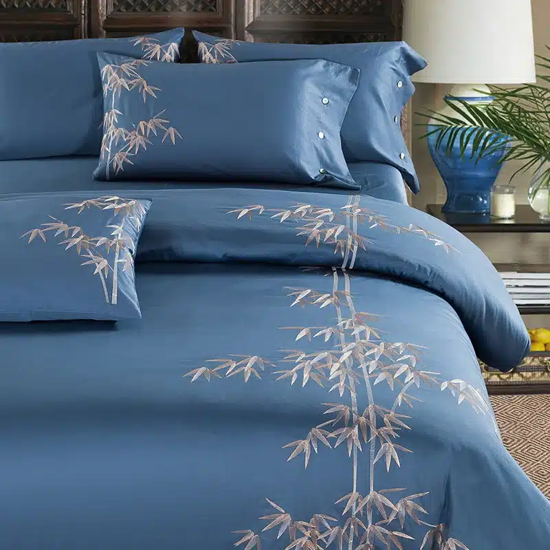 Luxury Tribute Silk Cotton Embroidery Luxury Bedding set Noble Palace Royal Bed set King Queen Size Duvet cover Bedsheet set 70