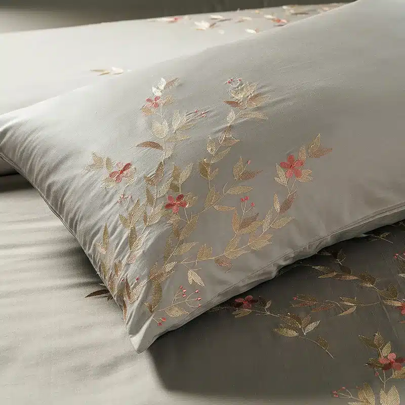 Luxury Tribute Silk Cotton Embroidery Luxury Bedding set Noble Palace Royal Bed set King Queen Size Duvet cover Bedsheet set 96