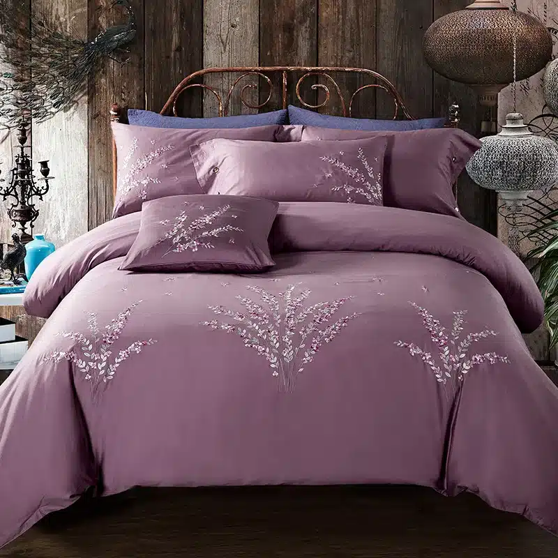 Luxury Tribute Silk Cotton Embroidery Luxury Bedding set Noble Palace Royal Bed set King Queen Size Duvet cover Bedsheet set 98