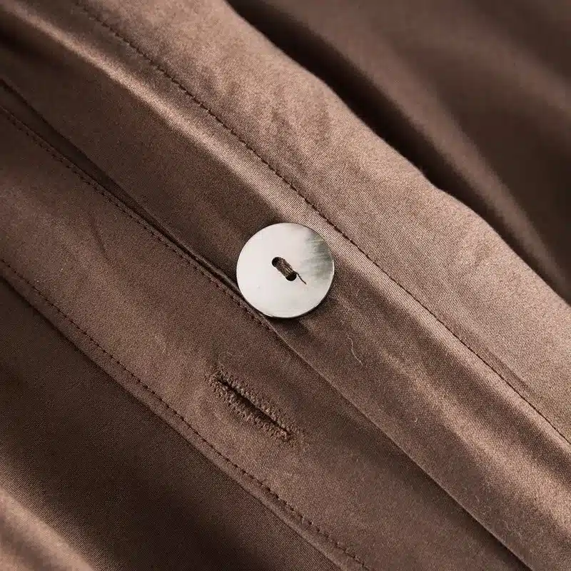 100% Egypt Cotton Coffee Bule Embroidery Luxury Oriental Bedding set King Queen size Bed set Duvet cover Bedsheet Pillowcases 21