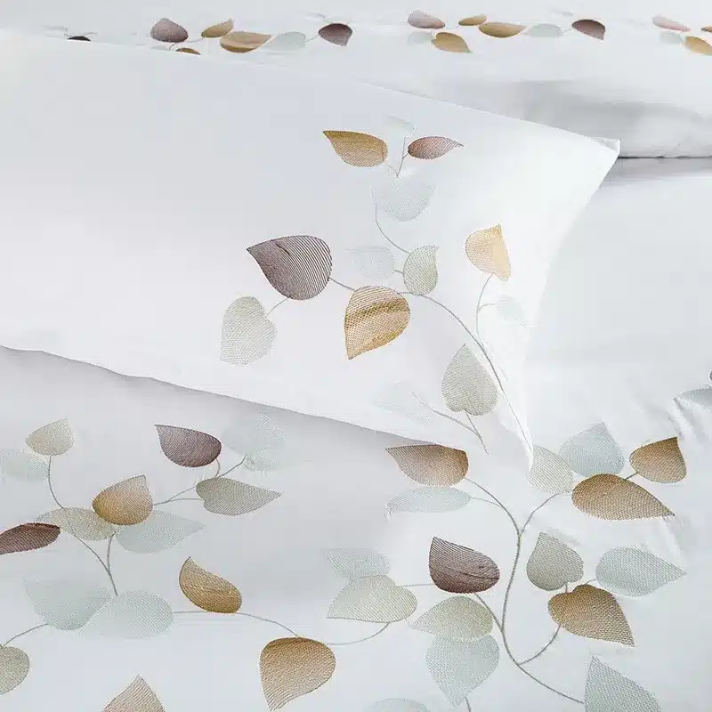 100% Egypt Cotton Coffee Bule Embroidery Luxury Oriental Bedding set King Queen size Bed set Duvet cover Bedsheet Pillowcases 25