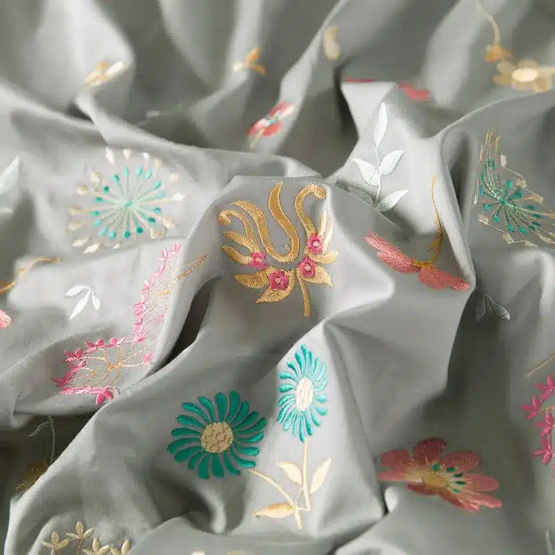 100% Egypt Cotton Coffee Bule Embroidery Luxury Oriental Bedding set King Queen size Bed set Duvet cover Bedsheet Pillowcases 49