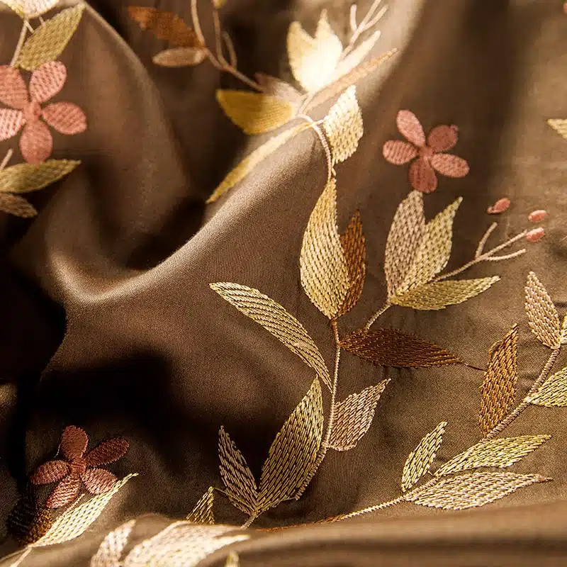 100% Egypt Cotton Coffee Bule Embroidery Luxury Oriental Bedding set King Queen size Bed set Duvet cover Bedsheet Pillowcases 89