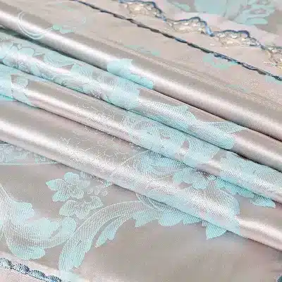White Silver Color Jacquard Luxury Bedding sets 4/6 Pcs Queen/King size lace cotton Stain Bed set Bed linen Duvet cover pillow 40