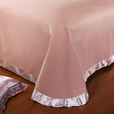 White Silver Color Jacquard Luxury Bedding sets 4/6 Pcs Queen/King size lace cotton Stain Bed set Bed linen Duvet cover pillow 50