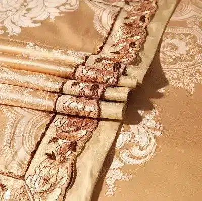 White Silver Color Jacquard Luxury Bedding sets 4/6 Pcs Queen/King size lace cotton Stain Bed set Bed linen Duvet cover pillow 64
