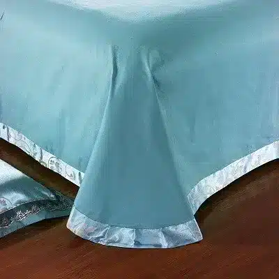 White Silver Color Jacquard Luxury Bedding sets 4/6 Pcs Queen/King size lace cotton Stain Bed set Bed linen Duvet cover pillow 75