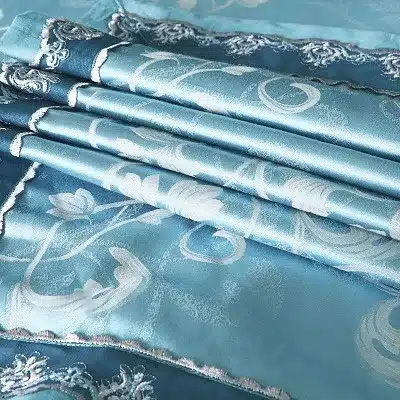 White Silver Color Jacquard Luxury Bedding sets 4/6 Pcs Queen/King size lace cotton Stain Bed set Bed linen Duvet cover pillow 76