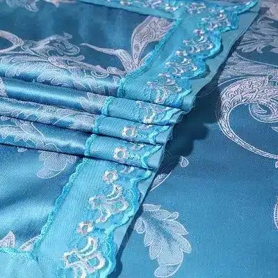 White Silver Color Jacquard Luxury Bedding sets 4/6 Pcs Queen/King size lace cotton Stain Bed set Bed linen Duvet cover pillow 106
