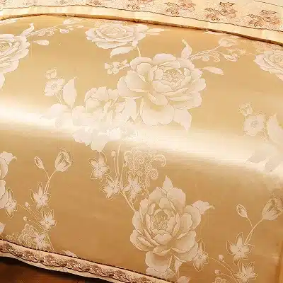 White Silver Color Jacquard Luxury Bedding sets 4/6 Pcs Queen/King size lace cotton Stain Bed set Bed linen Duvet cover pillow 121