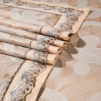 White Silver Color Jacquard Luxury Bedding sets 4/6 Pcs Queen/King size lace cotton Stain Bed set Bed linen Duvet cover pillow 138