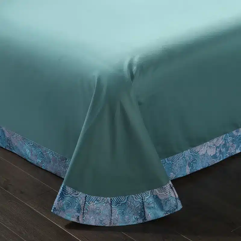 100% cotton bule jacquard floral luxury bedding sets queen king size duvet cover bed sheet set,bed set bed linen pillowcase 20