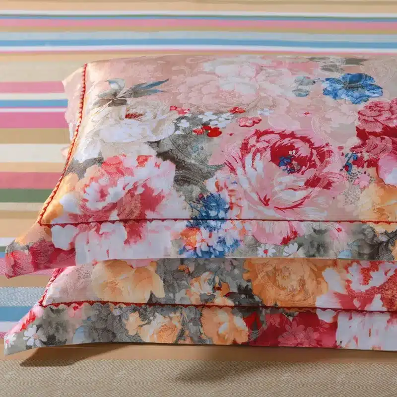 100% cotton bule jacquard floral luxury bedding sets queen king size duvet cover bed sheet set,bed set bed linen pillowcase 37