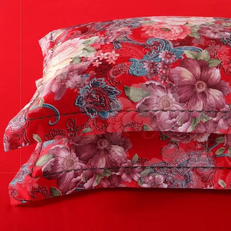 100% cotton bule jacquard floral luxury bedding sets queen king size duvet cover bed sheet set,bed set bed linen pillowcase 53