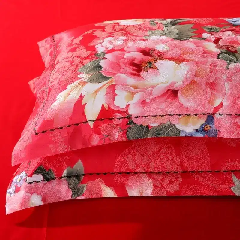 100% cotton bule jacquard floral luxury bedding sets queen king size duvet cover bed sheet set,bed set bed linen pillowcase 78