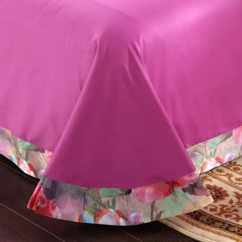 100% cotton bule jacquard floral luxury bedding sets queen king size duvet cover bed sheet set,bed set bed linen pillowcase 105
