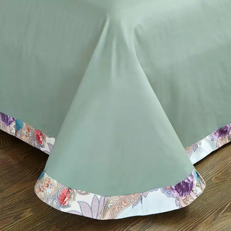100% cotton bule jacquard floral luxury bedding sets queen king size duvet cover bed sheet set,bed set bed linen pillowcase 108