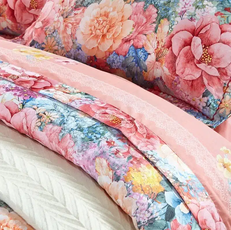 100% cotton bule jacquard floral luxury bedding sets queen king size duvet cover bed sheet set,bed set bed linen pillowcase 111