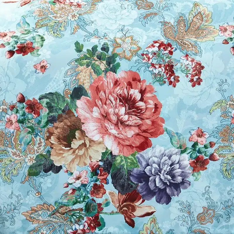 100% cotton bule jacquard floral luxury bedding sets queen king size duvet cover bed sheet set,bed set bed linen pillowcase 115