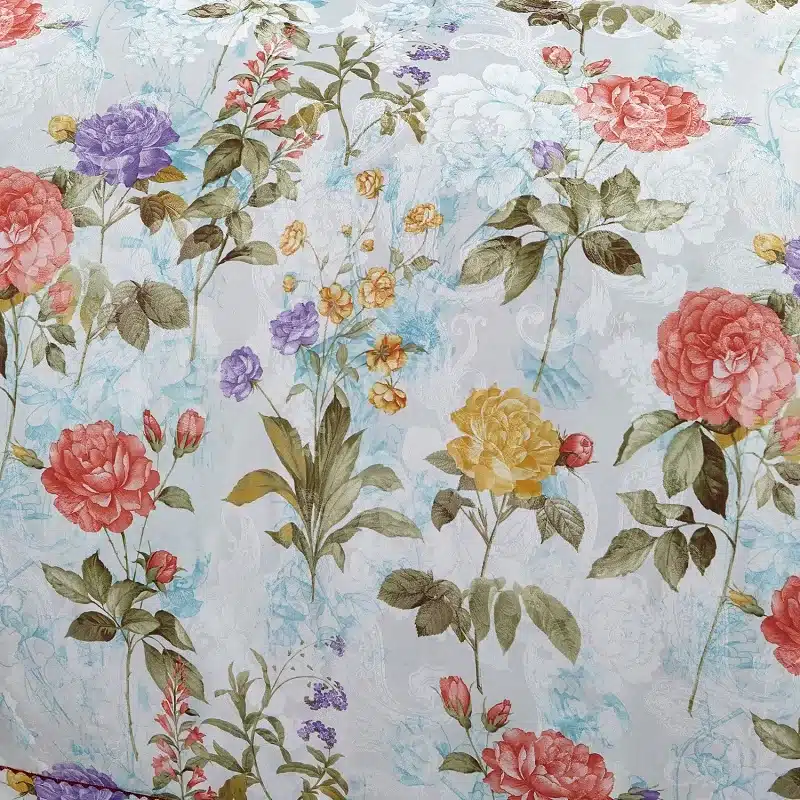 100% cotton bule jacquard floral luxury bedding sets queen king size duvet cover bed sheet set,bed set bed linen pillowcase 118