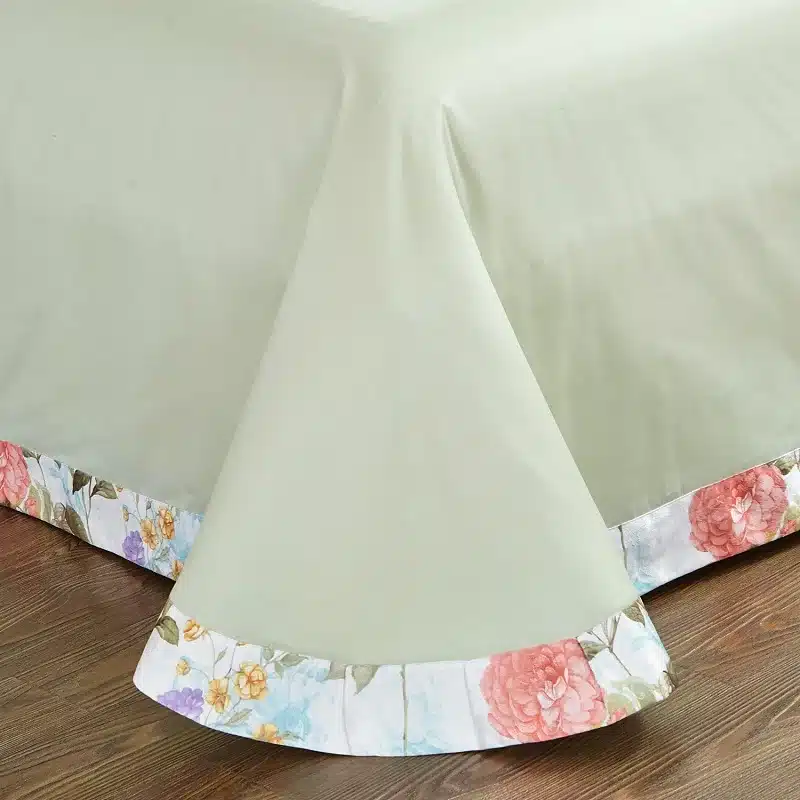 100% cotton bule jacquard floral luxury bedding sets queen king size duvet cover bed sheet set,bed set bed linen pillowcase 119