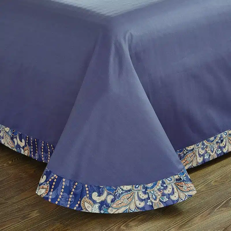 100% cotton bule jacquard floral luxury bedding sets queen king size duvet cover bed sheet set,bed set bed linen pillowcase 127