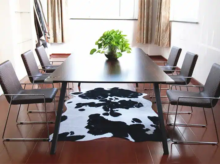 Imitation Cowhide Carpet Animal Floor Mat Living Room Bedroom Coffe Brown Black And White Fashion Originality Rug 1