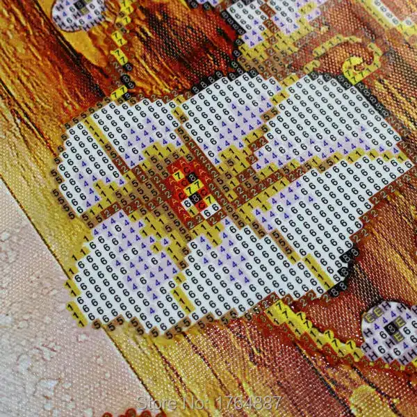 5d Diy Diamond Painting Cross Stitch Golden Lily Diamond Embroidery Flowers Crystal Round Diamond Mosaic Pictures Needlework 18