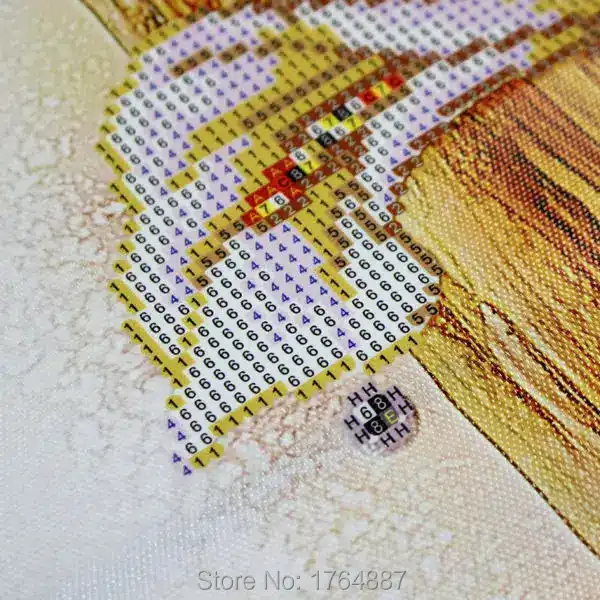 5d Diy Diamond Painting Cross Stitch Golden Lily Diamond Embroidery Flowers Crystal Round Diamond Mosaic Pictures Needlework 21